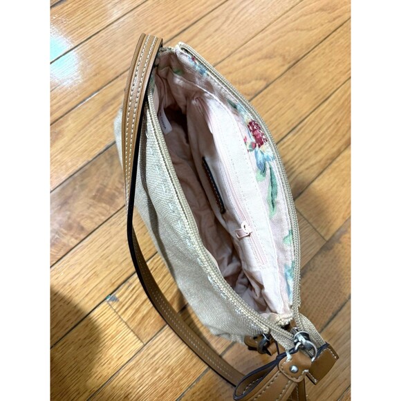 Fossil Carolina Top Zip Canvas Purse in Khaki - Picture 4 of 7